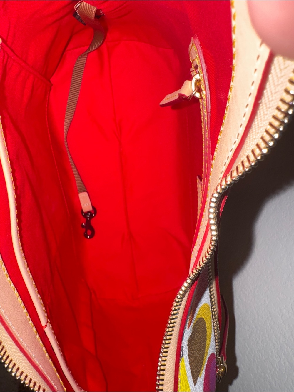 Dooney & Bourke Multicolor Logo Print Hobo Bag - Picture 16 of 17